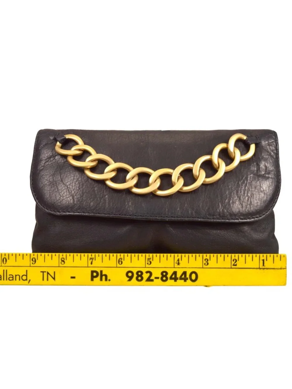 Lauren Conrad for Linea Pelle Leather Chain Clutch